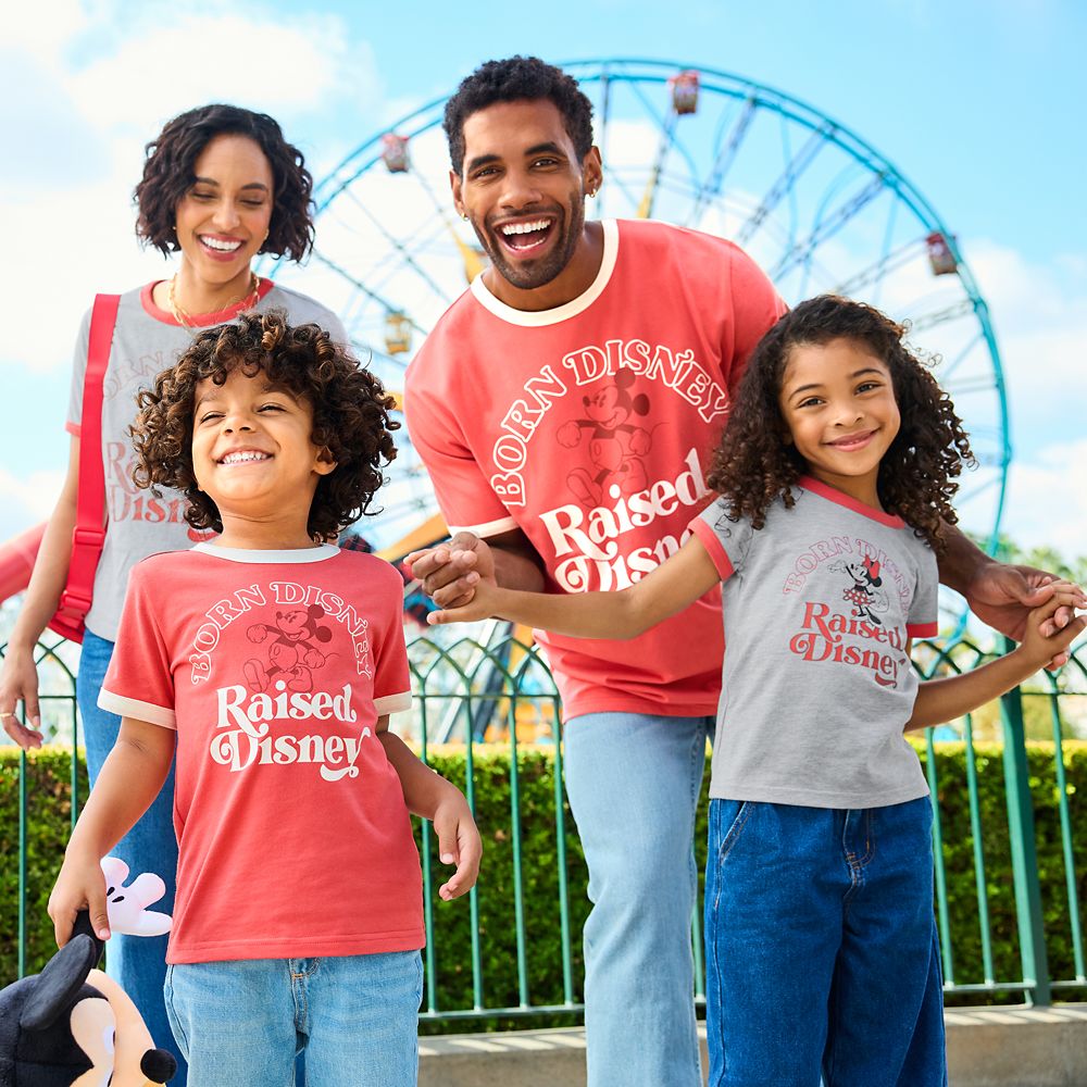 Mickey Mouse ''Born Disney Raised Disney'' Ringer T-Shirt for Adults