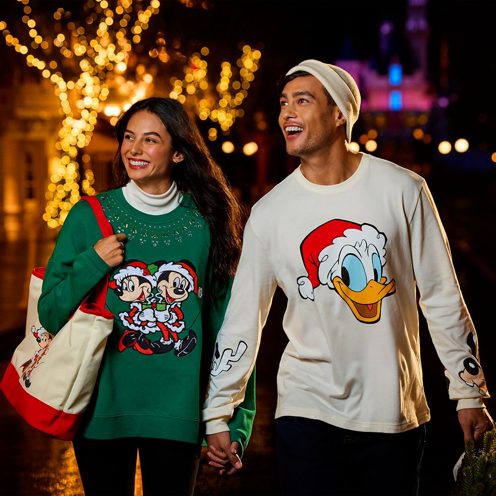 Mickey Mouse and Friends Holiday Long Sleeve T-Shirt for Adults