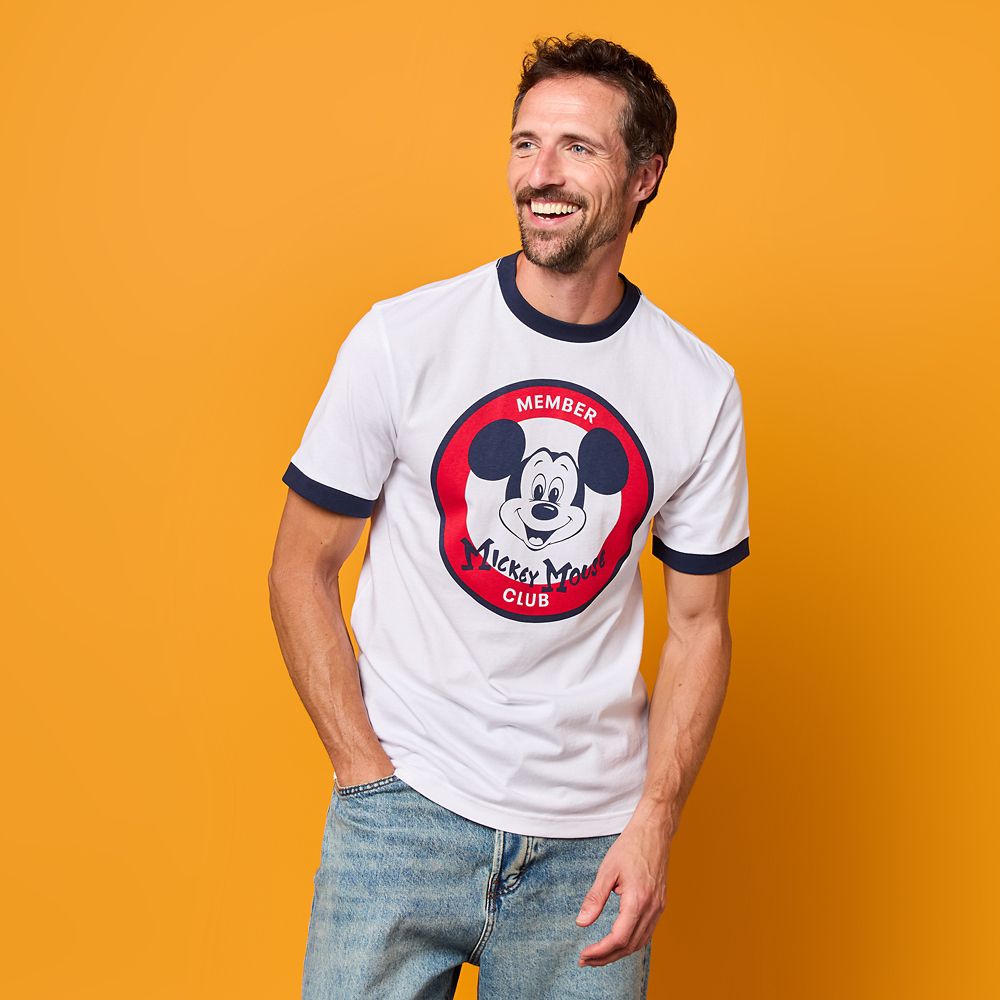Mickey Mouse Club 70th Anniversary Ringer T-Shirt for Adults