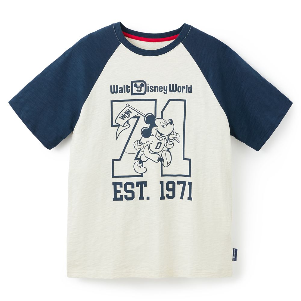 Mickey Mouse Collegiate Raglan T-Shirt for Adults &ndash; Walt Disney World