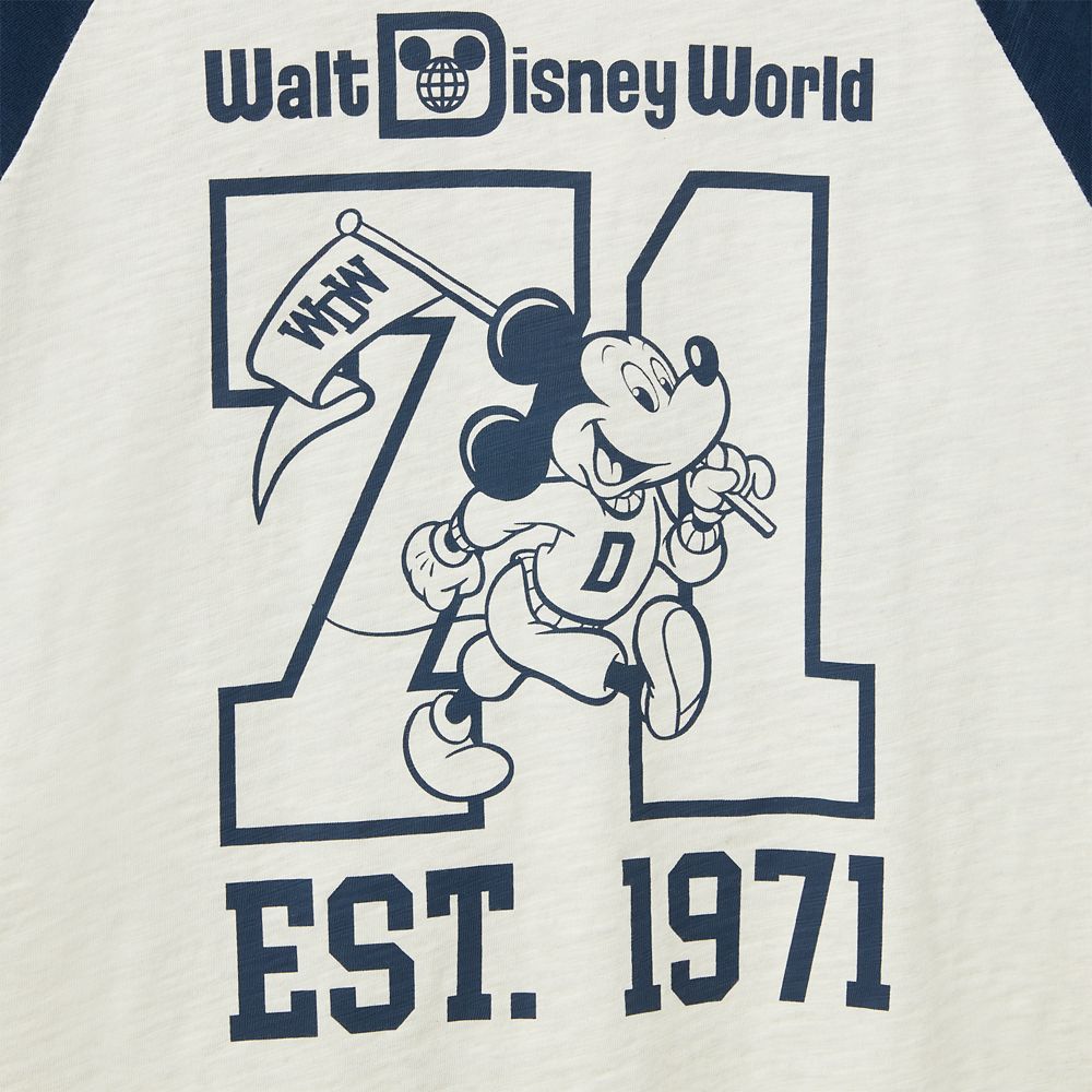 Mickey Mouse Collegiate Raglan T-Shirt for Adults &ndash; Walt Disney World