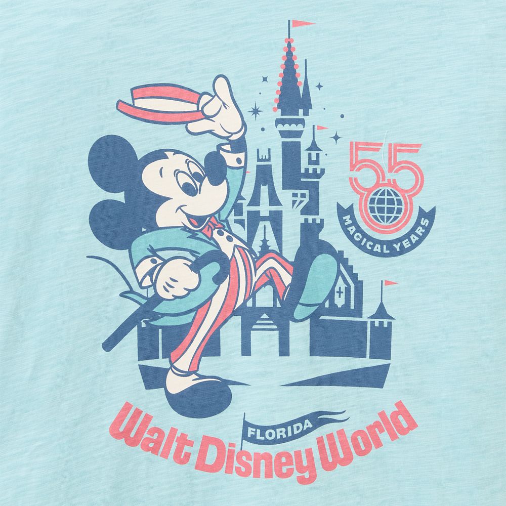 Mickey Mouse Walt Disney World 55th Anniversary Checklist T-Shirt for Adults