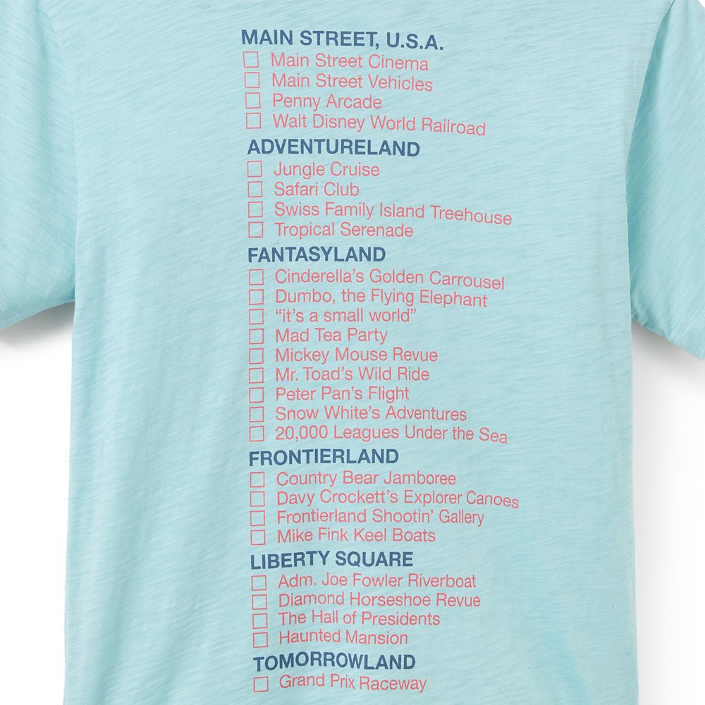 Mickey Mouse Walt Disney World 55th Anniversary Checklist T-Shirt for Adults