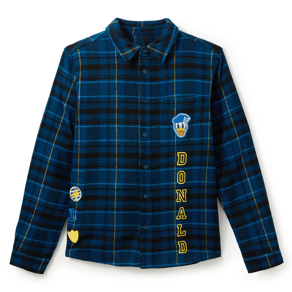Donald Duck Plaid Flannel Shirt for Men Official shopDisney