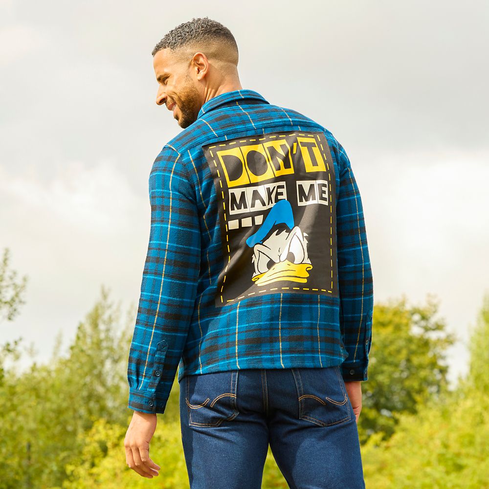 Donald Duck Plaid Flannel Shirt for Men