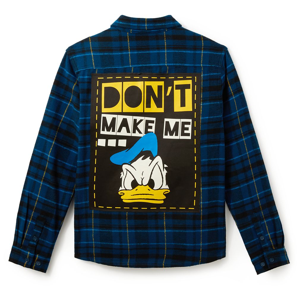 Donald Duck Plaid Flannel Shirt for Men