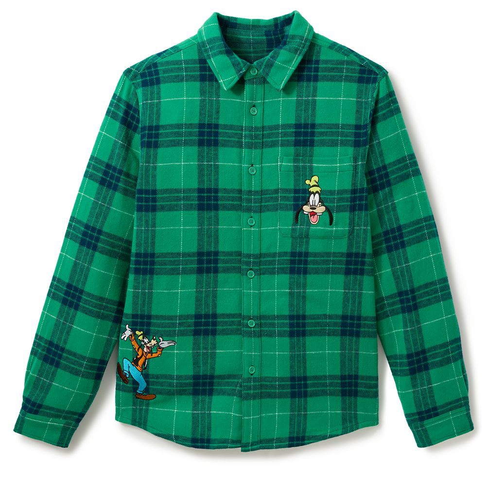 Goofy Plaid Flannel Shirt for Men Official shopDisney