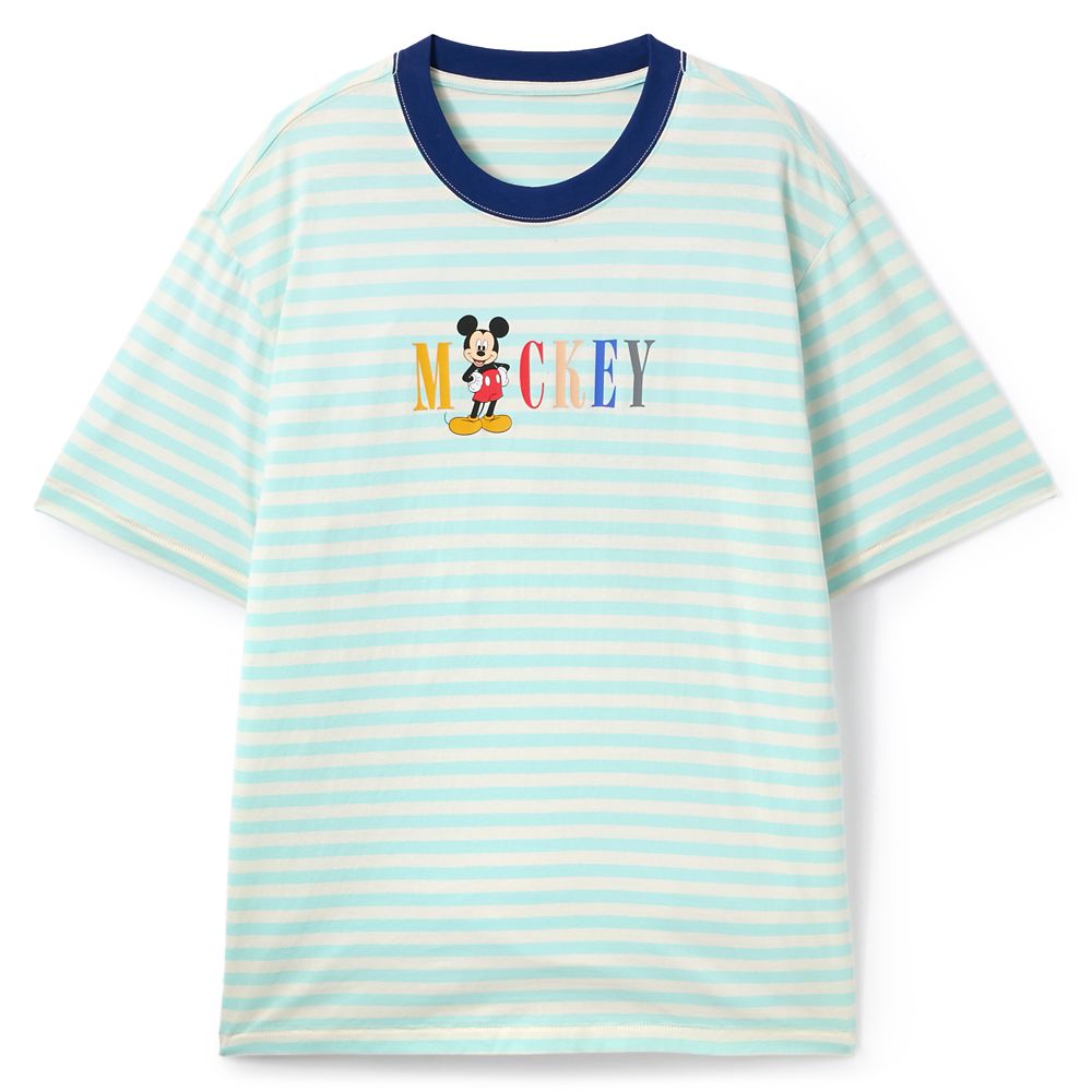 Mickey Mouse Striped T-Shirt for Adults Official shopDisney