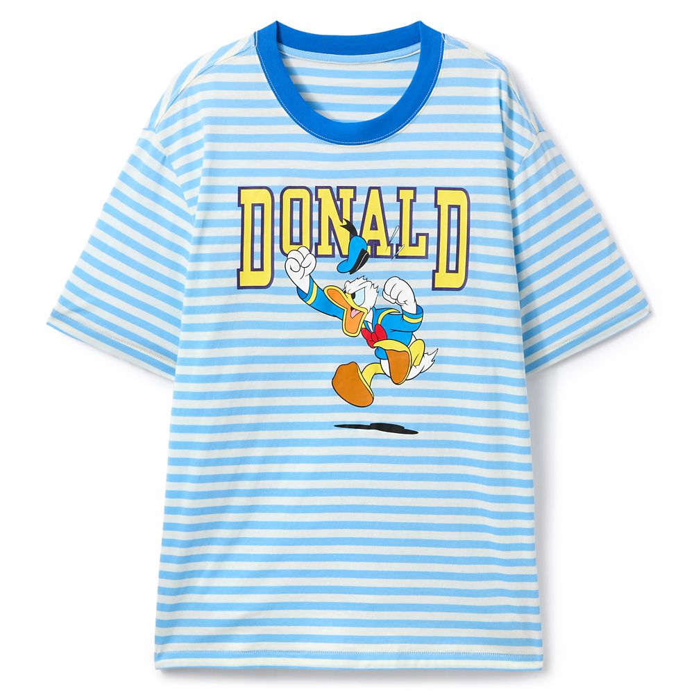 Donald Duck Striped T-Shirt for Adults Official shopDisney