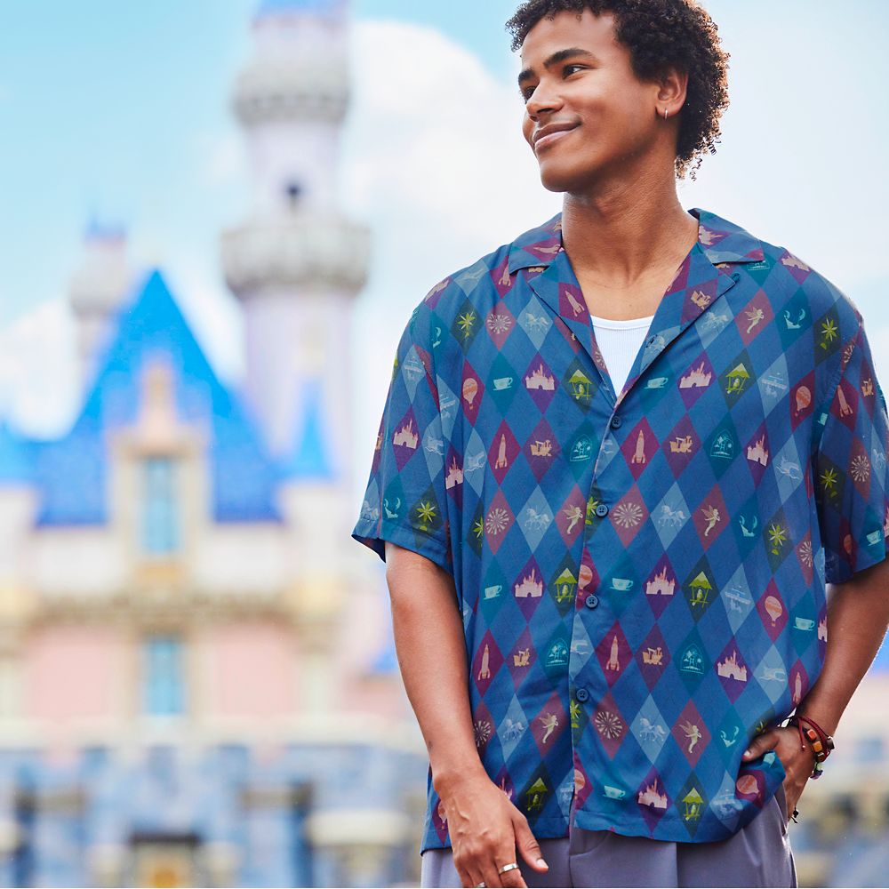 Disneyland Icons Woven Shirt for Adults by Ashley Eckstein and Ashley Taylor – D23: The Ultimate Disney Fan Event
