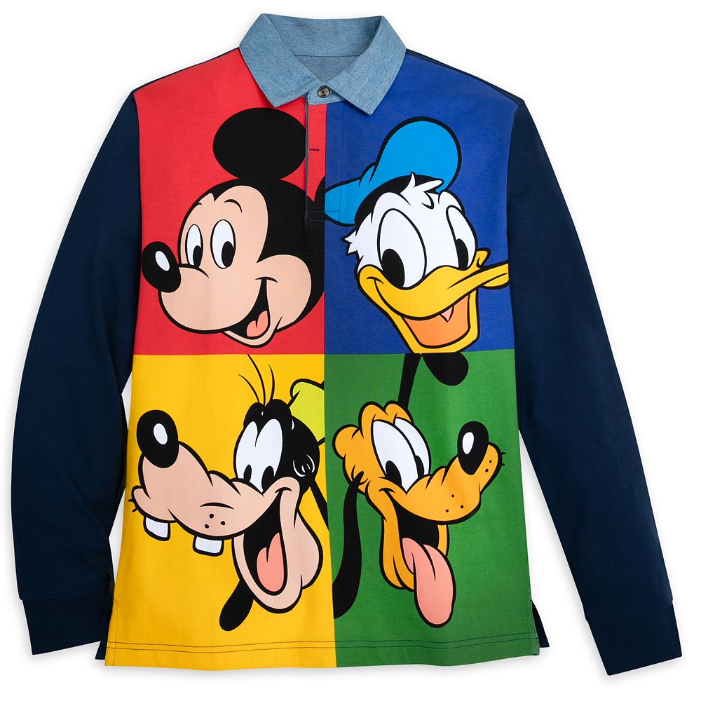 Mickey Mouse and Friends Rugby Shirt for Adults Official shopDisney