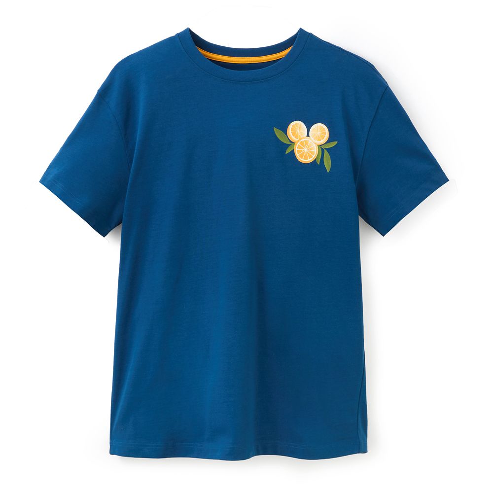 Mickey and Minnie Mouse Fruit Stand T-Shirt for Adults
