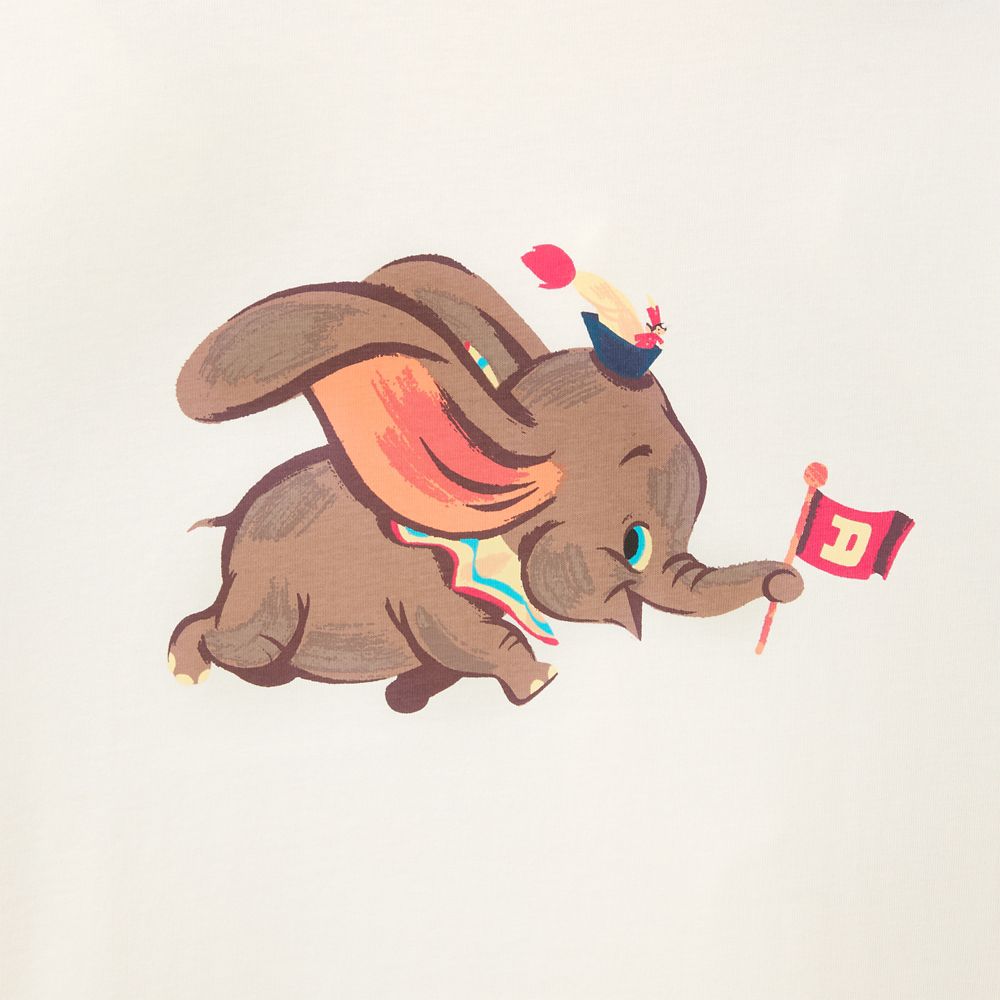 Dumbo and Timothy Mouse Ringer T-Shirt for Adults &ndash; Dumbo 85th Anniversary