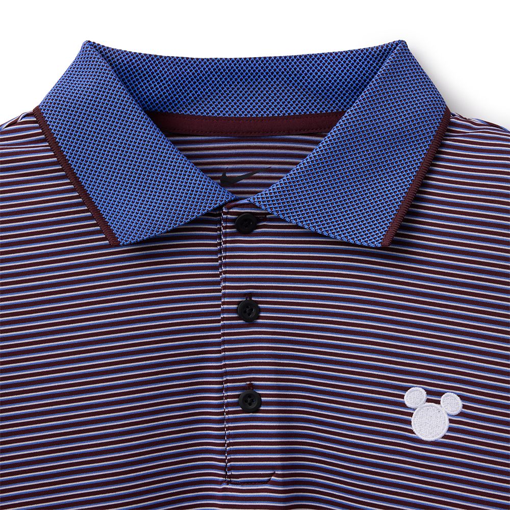 Mickey Mouse Striped Performance Dri-Fit Polo Shirt for Men by Nike