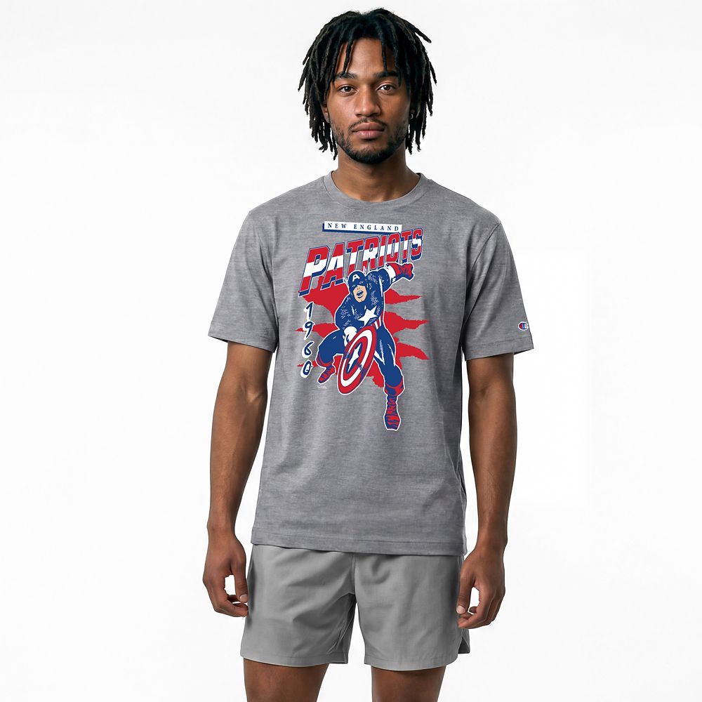 Captain America &ndash; New England Patriots T-Shirt for Adults &ndash; Disney | Champion NFL