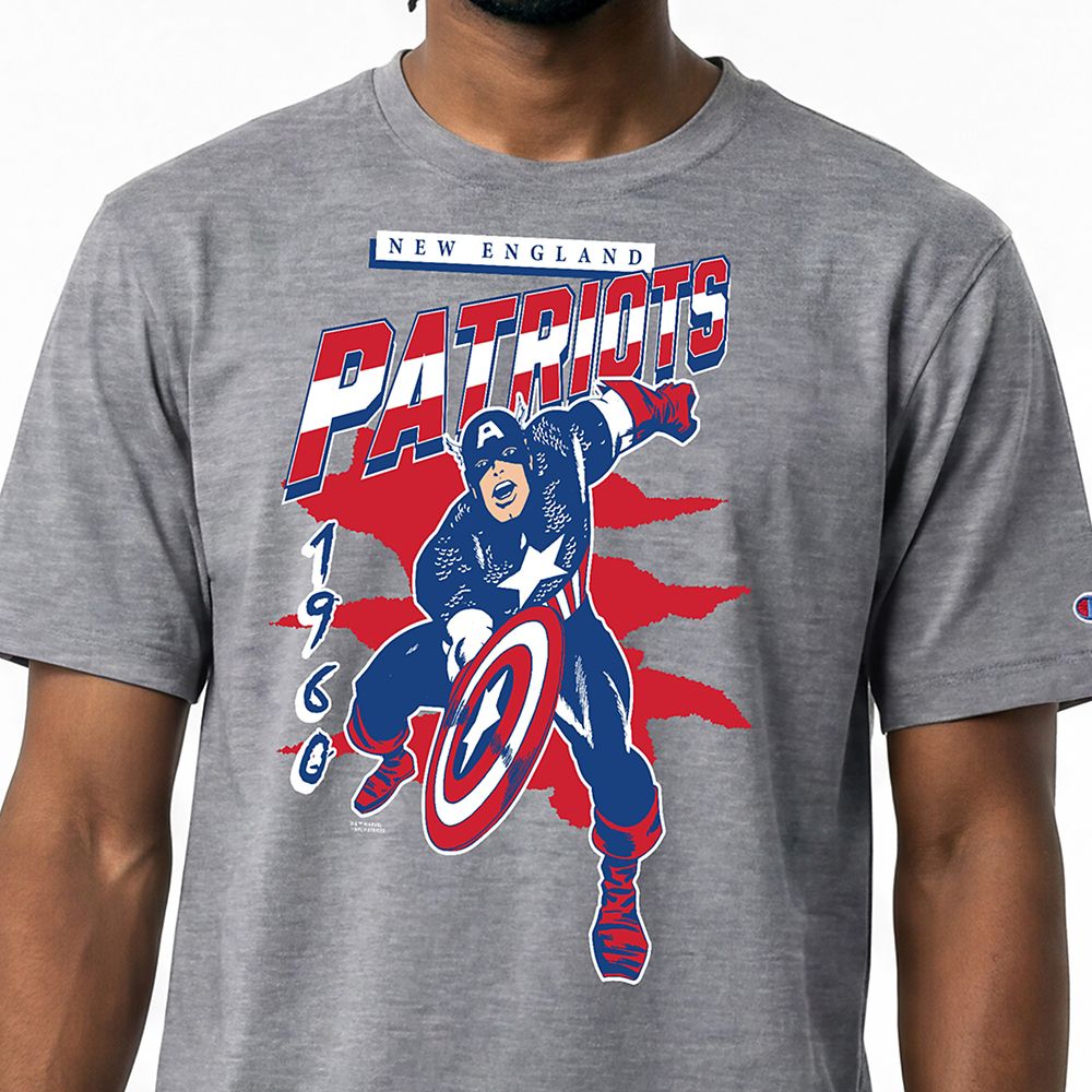 Captain America &ndash; New England Patriots T-Shirt for Adults &ndash; Disney | Champion NFL