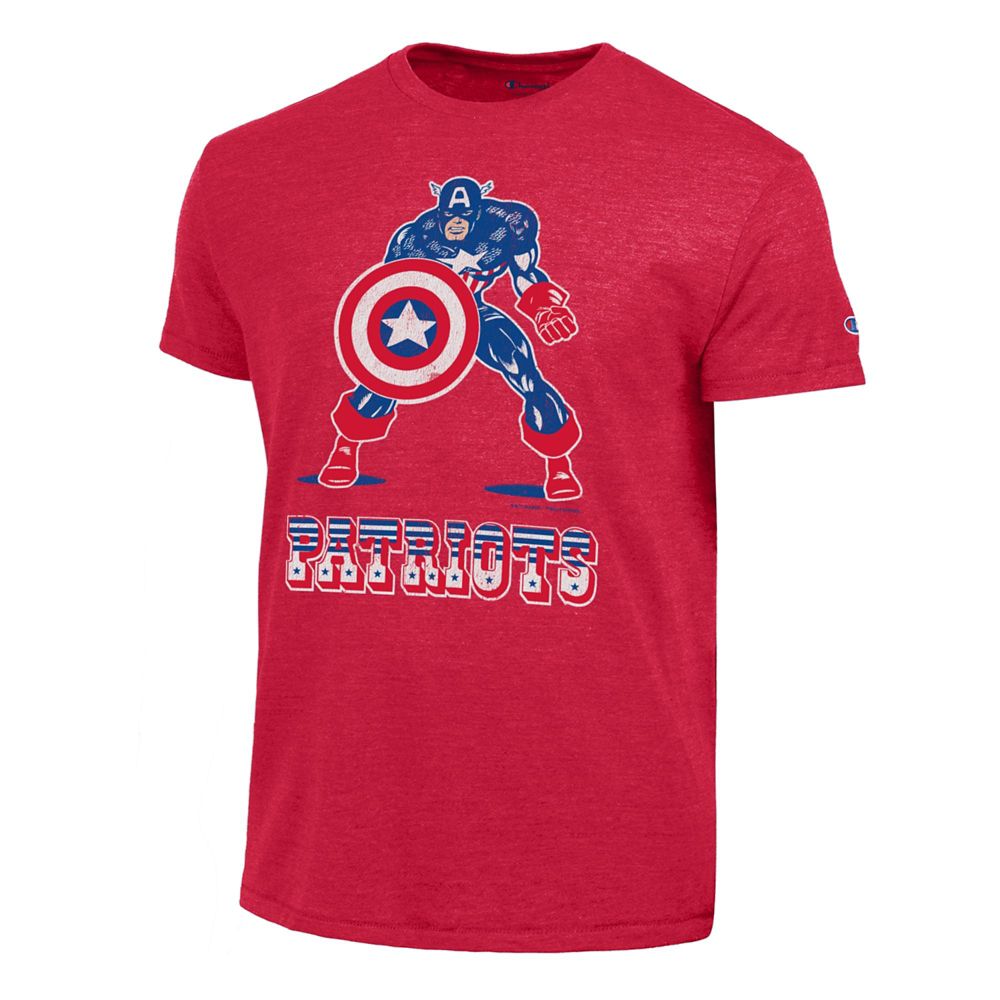 Captain America &ndash; New England Patriots T-Shirt for Adults &ndash; Disney | Champion NFL