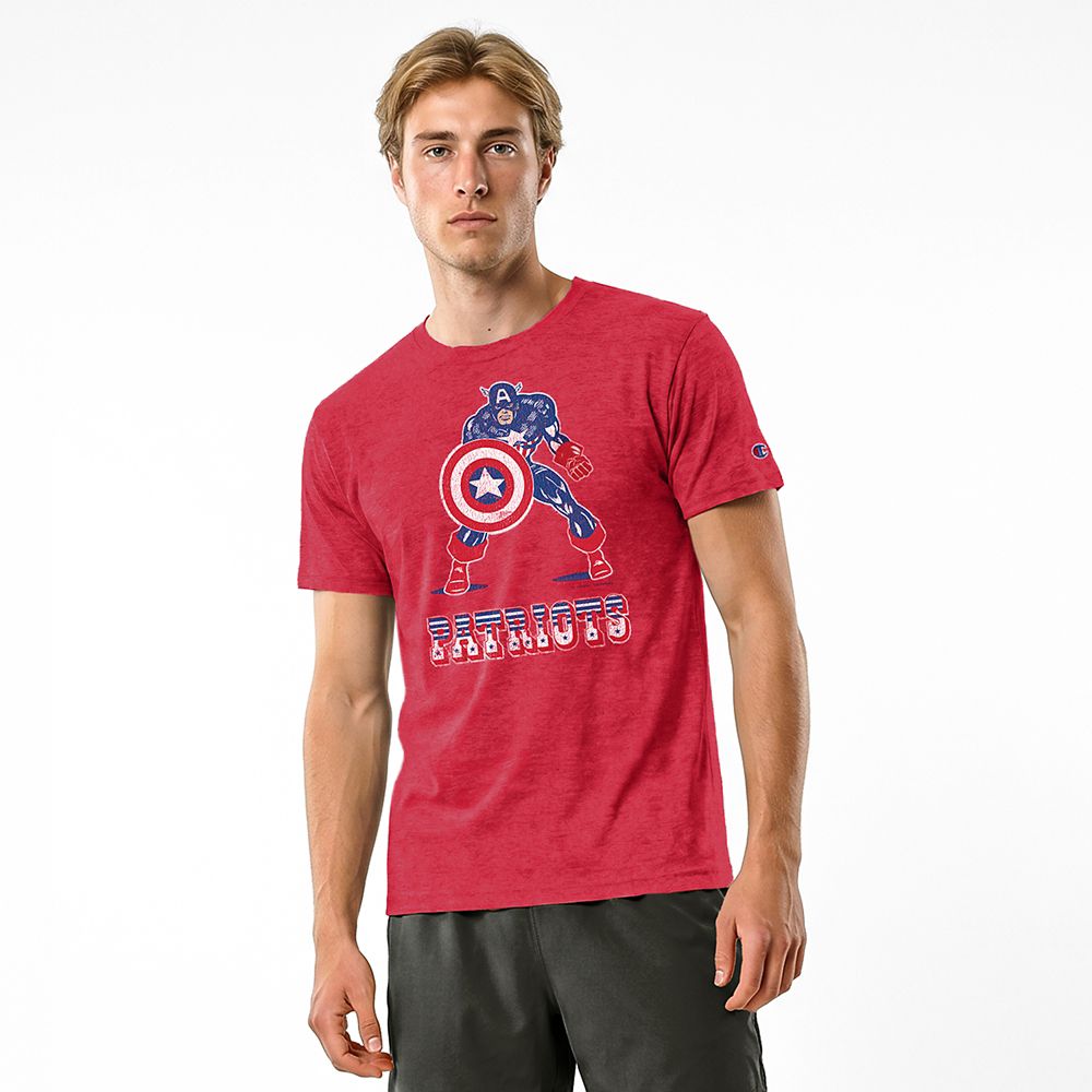 Captain America &ndash; New England Patriots T-Shirt for Adults &ndash; Disney | Champion NFL