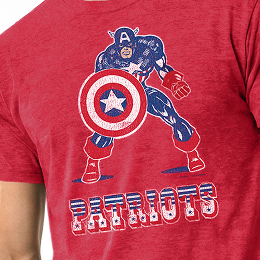 Captain America &ndash; New England Patriots T-Shirt for Adults &ndash; Disney | Champion NFL