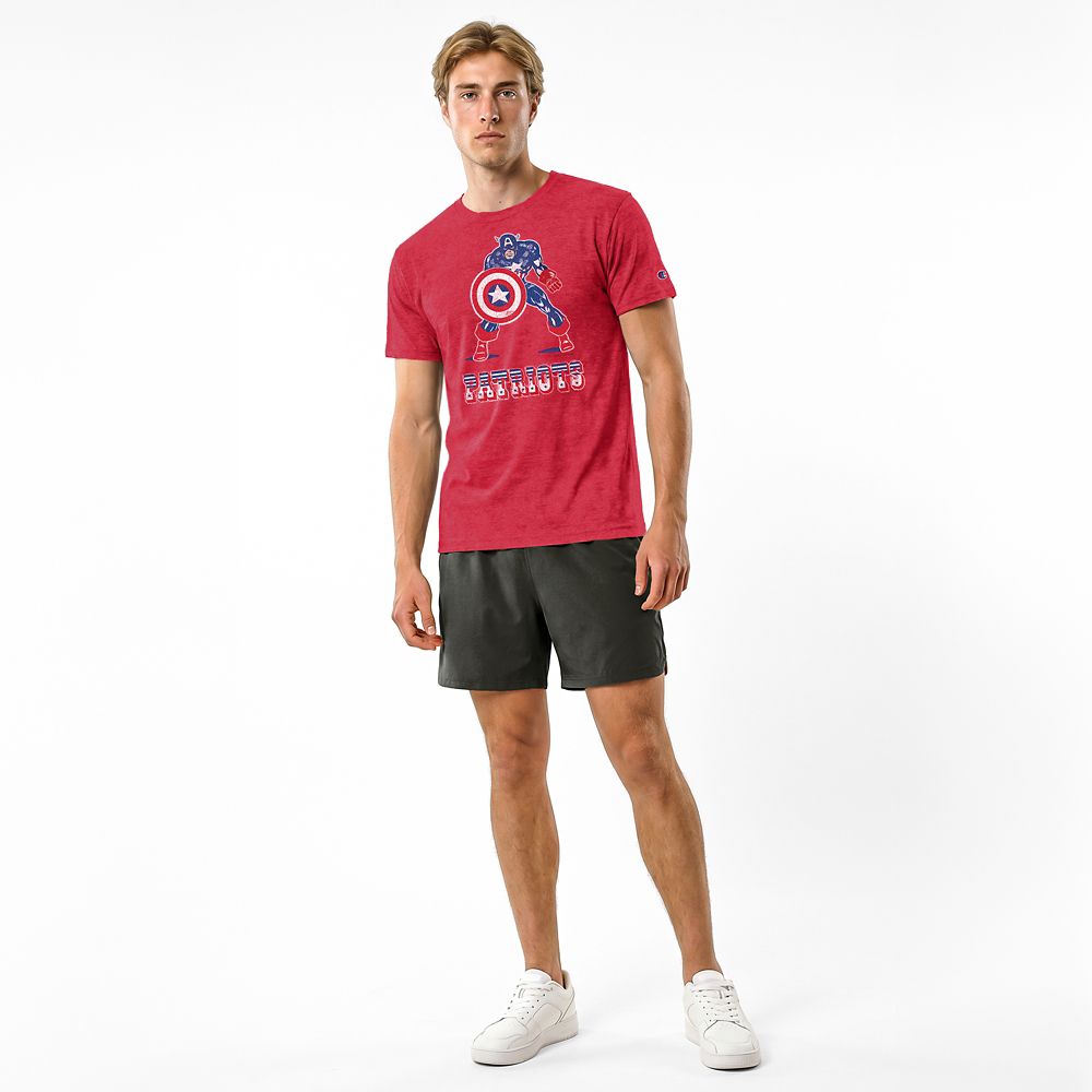 Captain America &ndash; New England Patriots T-Shirt for Adults &ndash; Disney | Champion NFL