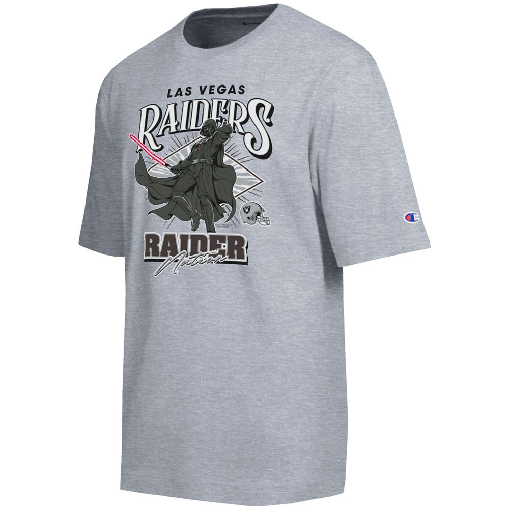 Darth Vader &ndash; Las Vegas Raiders T-Shirt for Adults &ndash; Gray &ndash; Disney | Champion NFL