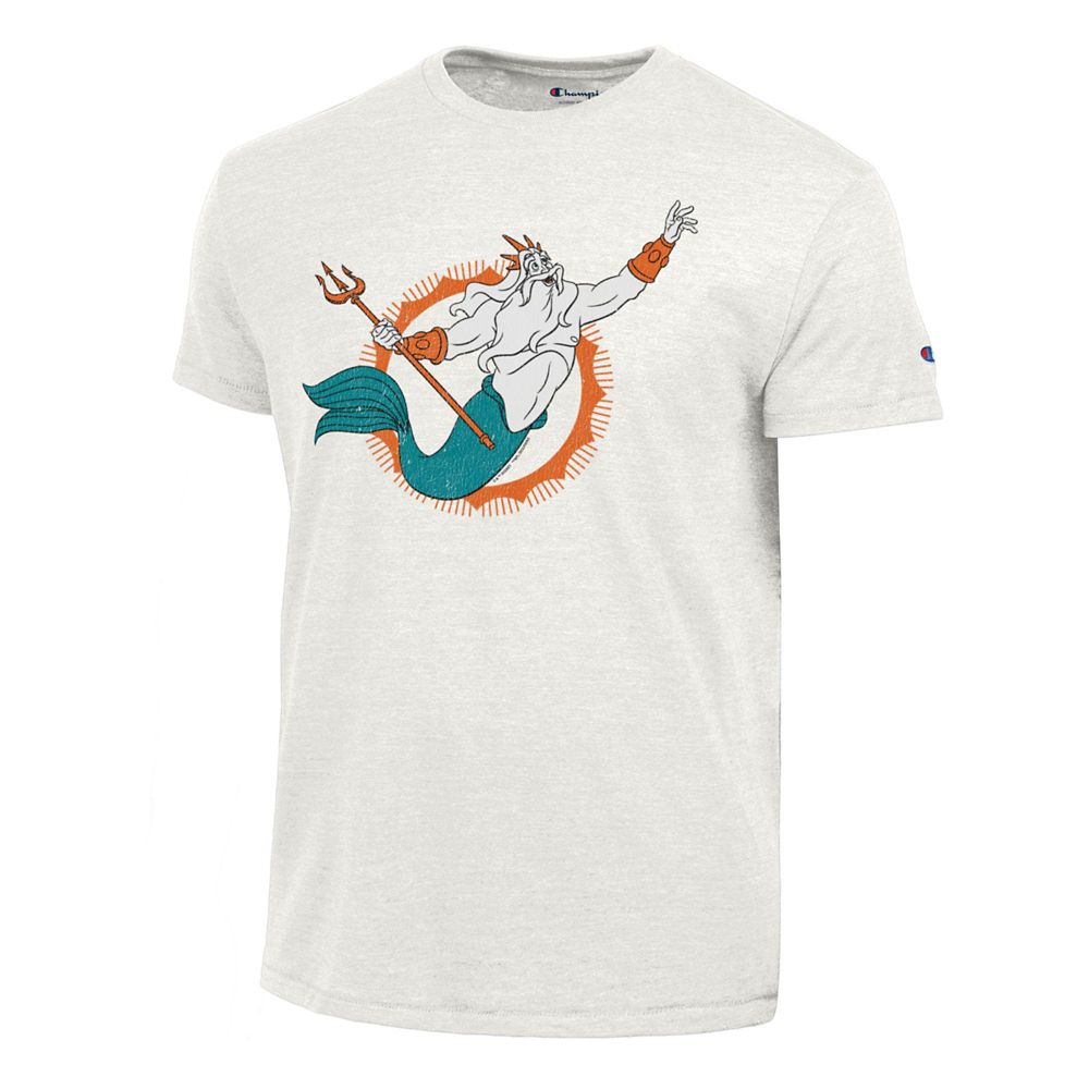 King Triton &ndash; Miami Dolphins T-shirt for Adults &ndash; Disney | Champion NFL