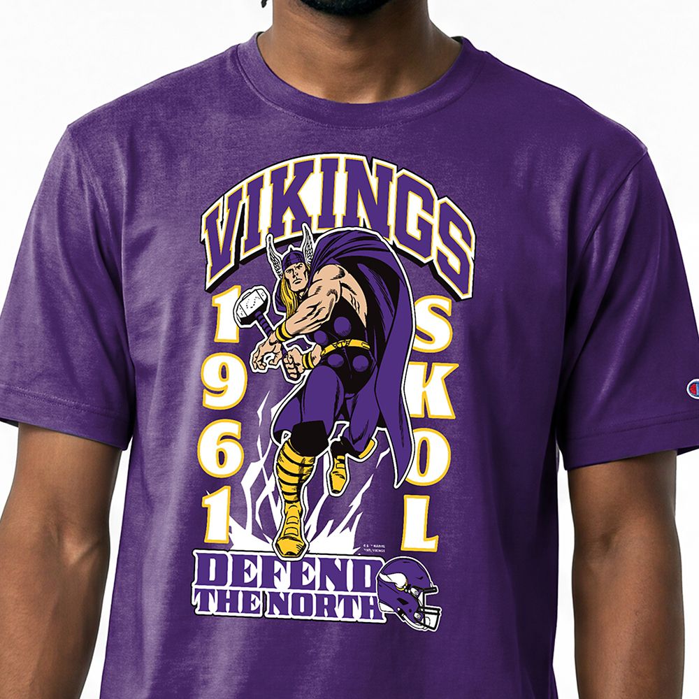 Thor &ndash; Minnesota Vikings T-Shirt for Adults &ndash; Disney | Champion NFL