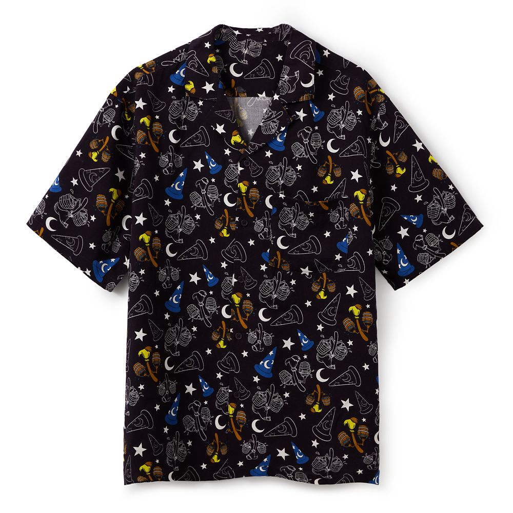 Sorcerer Mickey Mouse Button-Down Shirt for Men  Fantasia 85th Anniversary Official shopDisney
