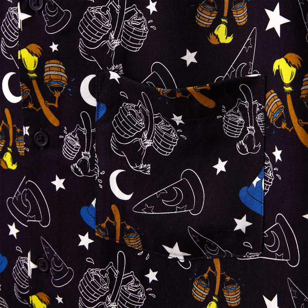 Sorcerer Mickey Mouse Button-Down Shirt for Men &ndash; Fantasia 85th Anniversary