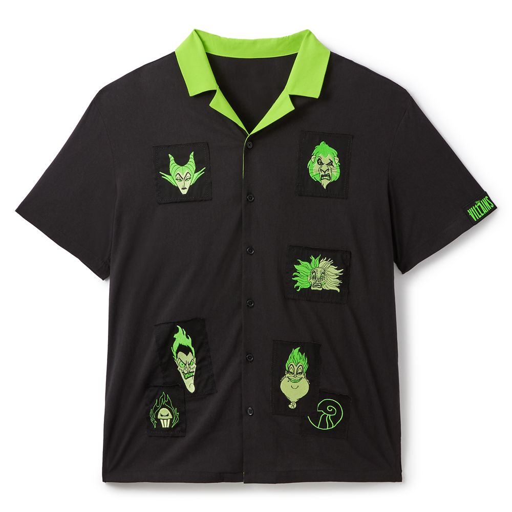 Disney Villains Glow-in-the-Dark Woven Shirt for Men by Our Universe