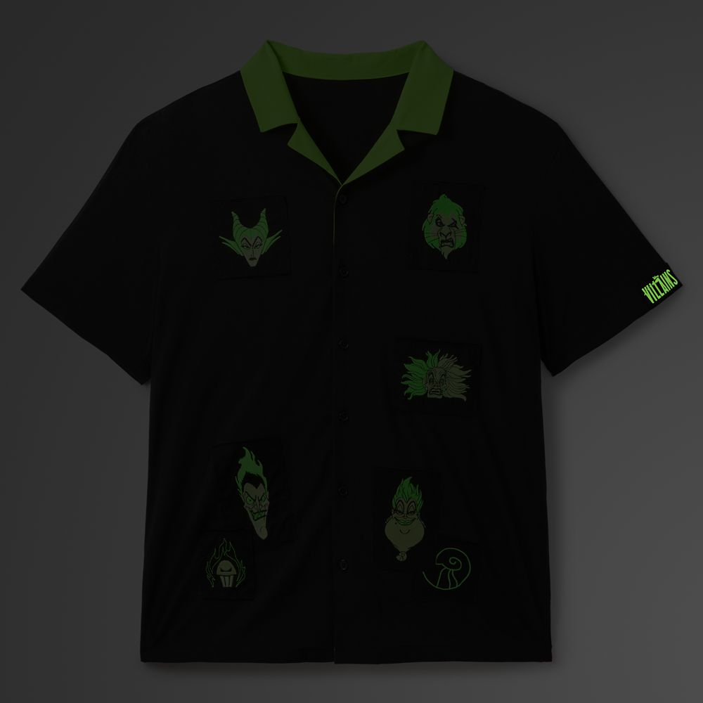 Disney Villains Glow-in-the-Dark Woven Shirt for Men by Our Universe