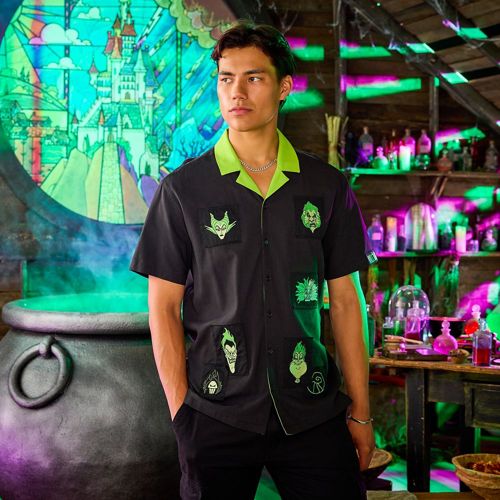 Disney Villains Glow-in-the-Dark Woven Shirt for Men by Our Universe