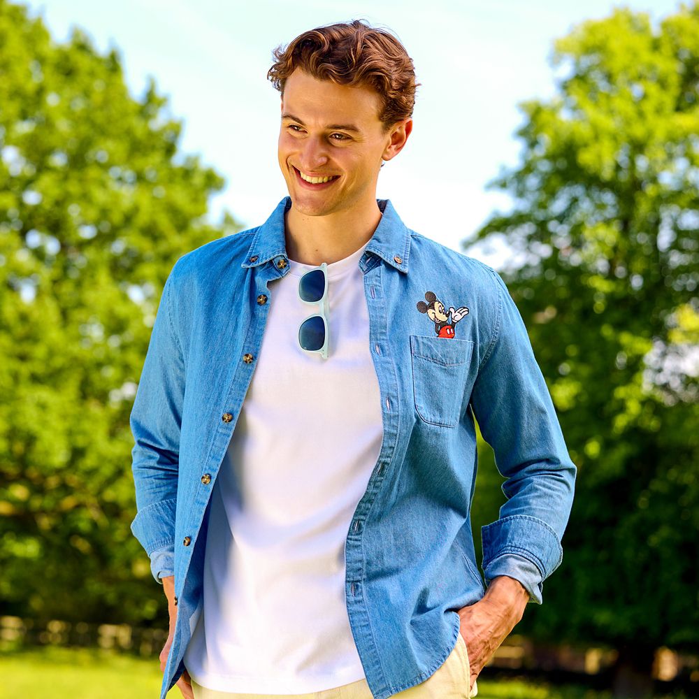 Mickey Mouse and Friends Denim Shirt for Adults