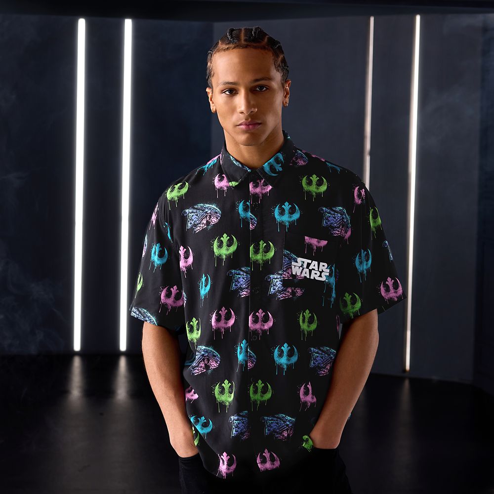 Millennium Falcon and Rebel Alliance Starbird Woven Shirt for Adults by Ashley Eckstein - Star Wars