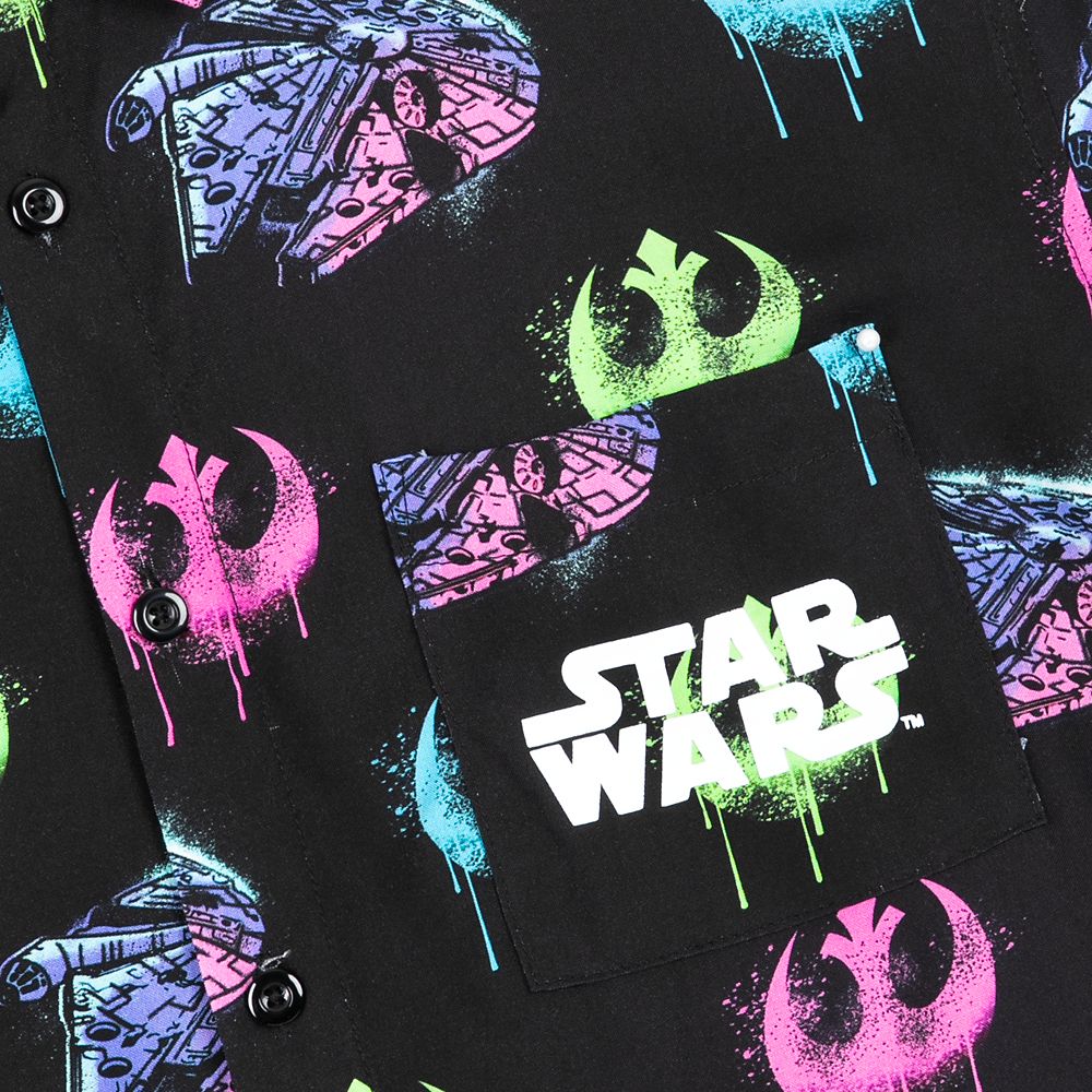 Millennium Falcon and Rebel Alliance Starbird Woven Shirt for Adults by Ashley Eckstein - Star Wars