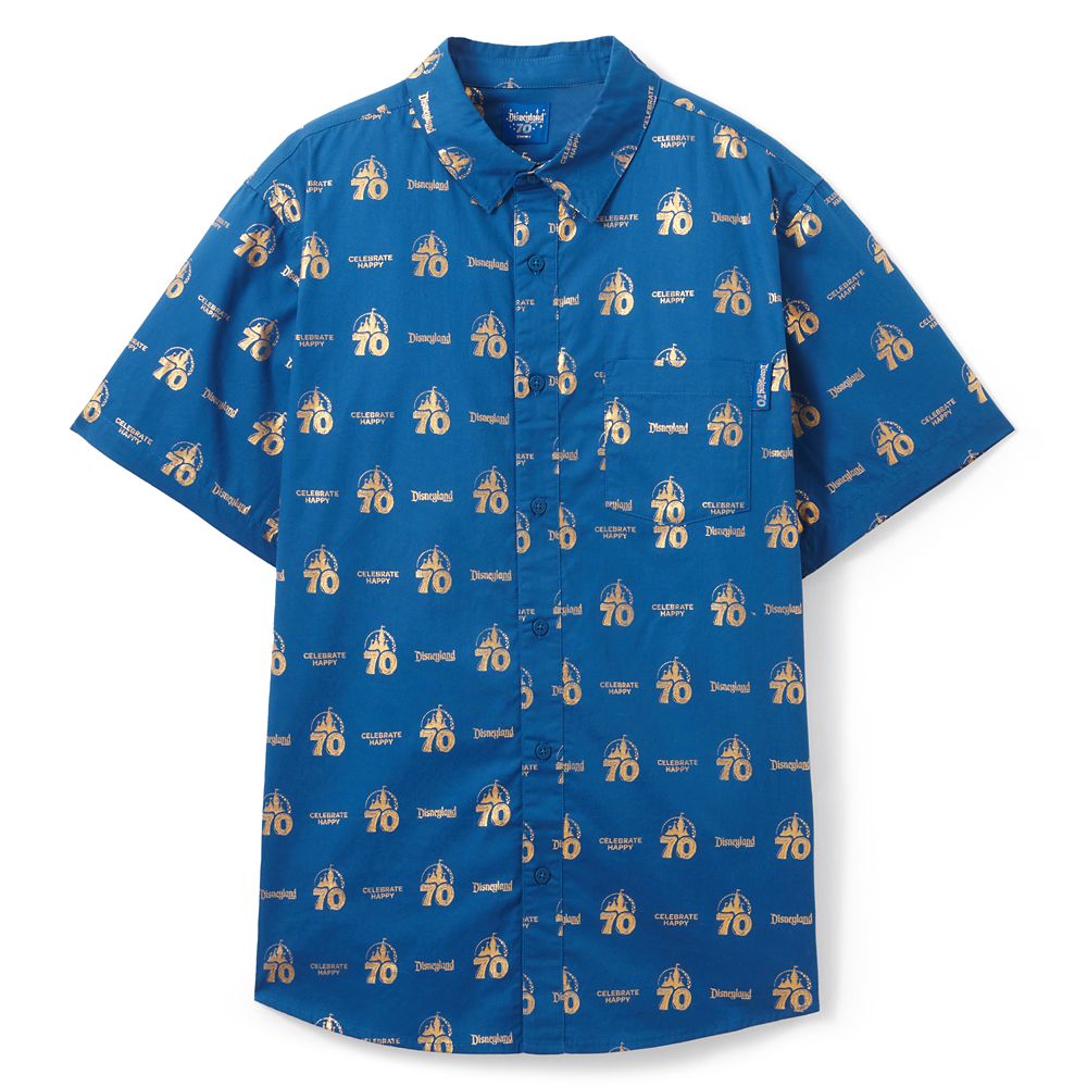 Disneyland Resort 70th Anniversary Celebrate Happy Woven Shirt for Adults