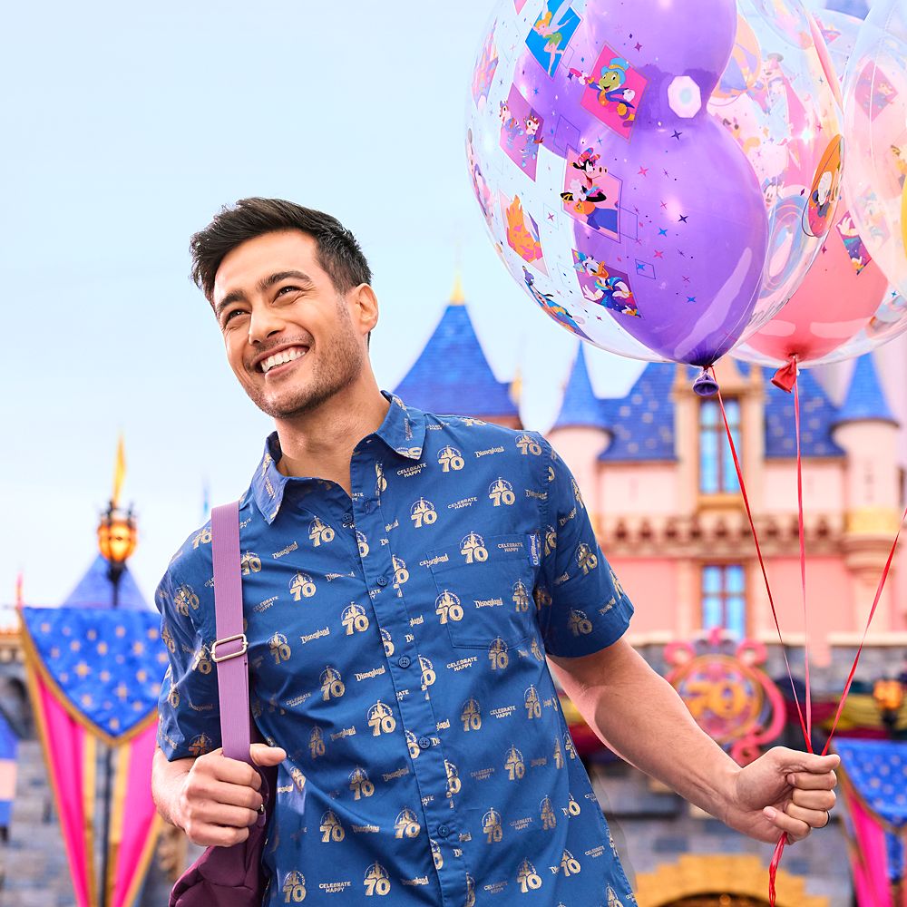 Disneyland Resort 70th Anniversary ''Celebrate Happy'' Woven Shirt for Adults