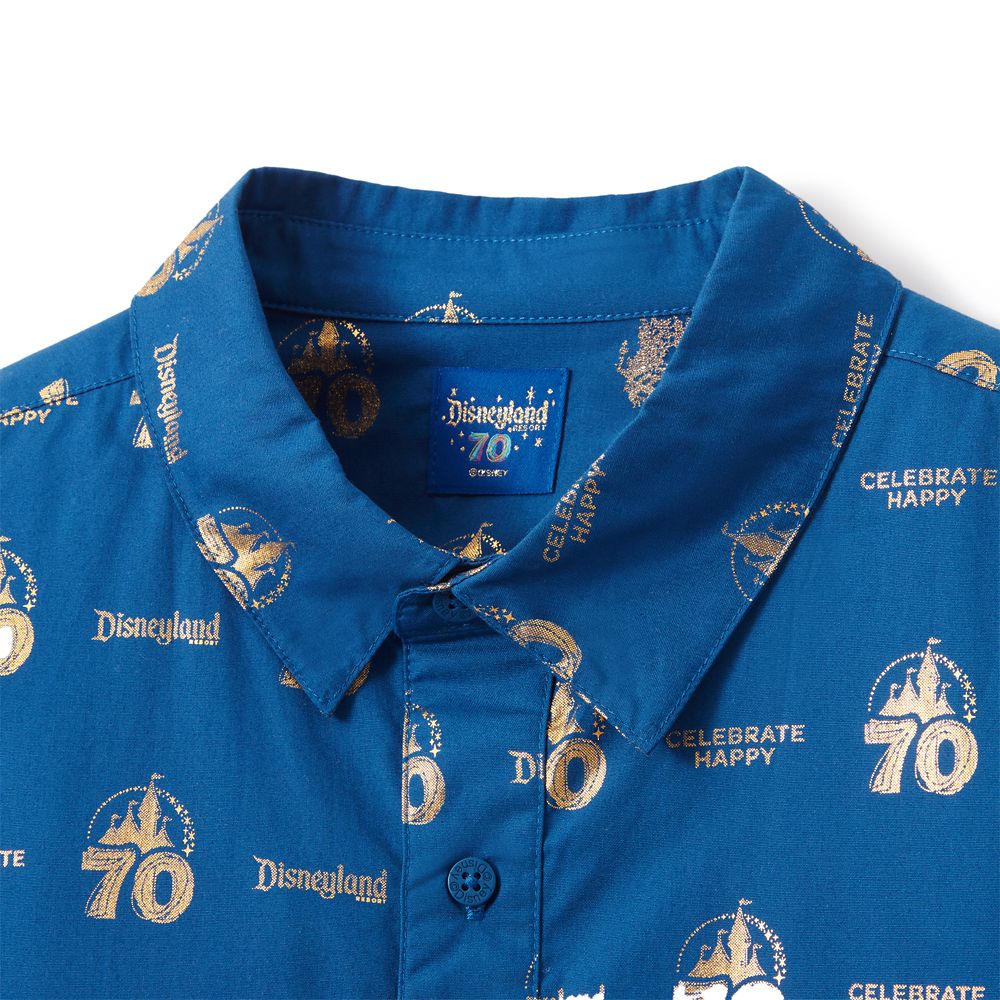 Disneyland Resort 70th Anniversary ''Celebrate Happy'' Woven Shirt for Adults
