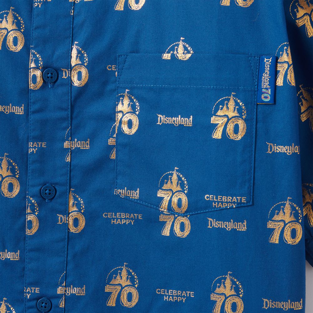 Disneyland Resort 70th Anniversary ''Celebrate Happy'' Woven Shirt for Adults