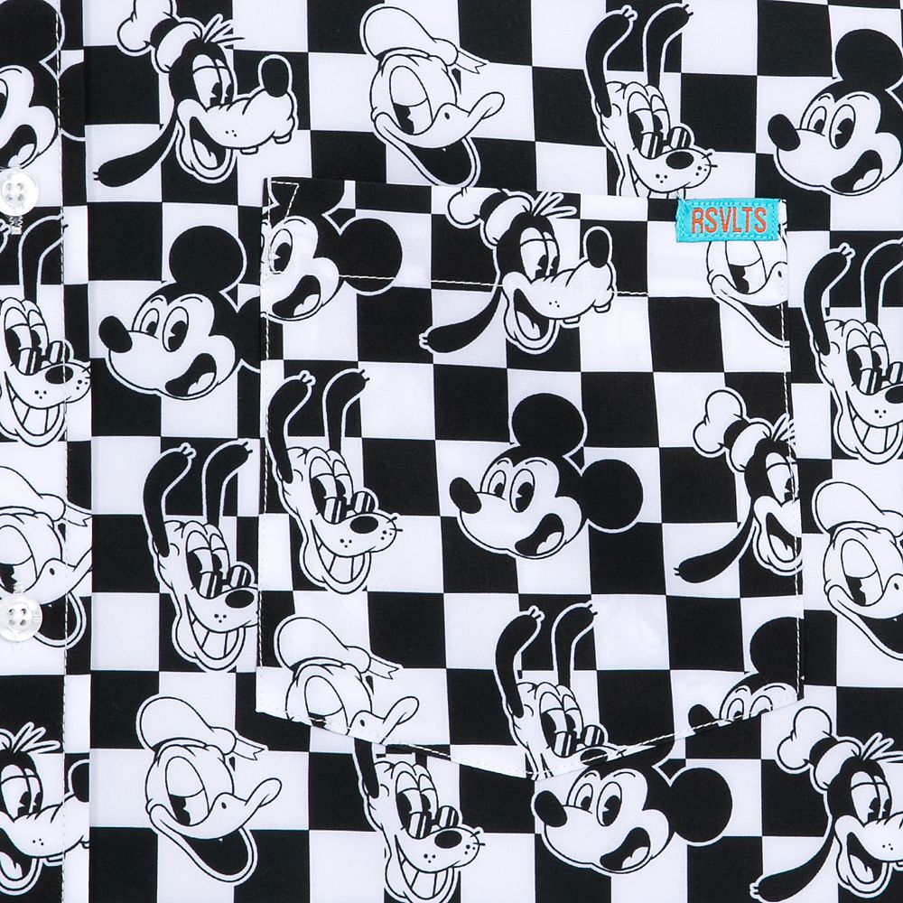 Mickey Mouse and Friends ''Check Us Out'' Button Down Shirt for Men by RSVLTS