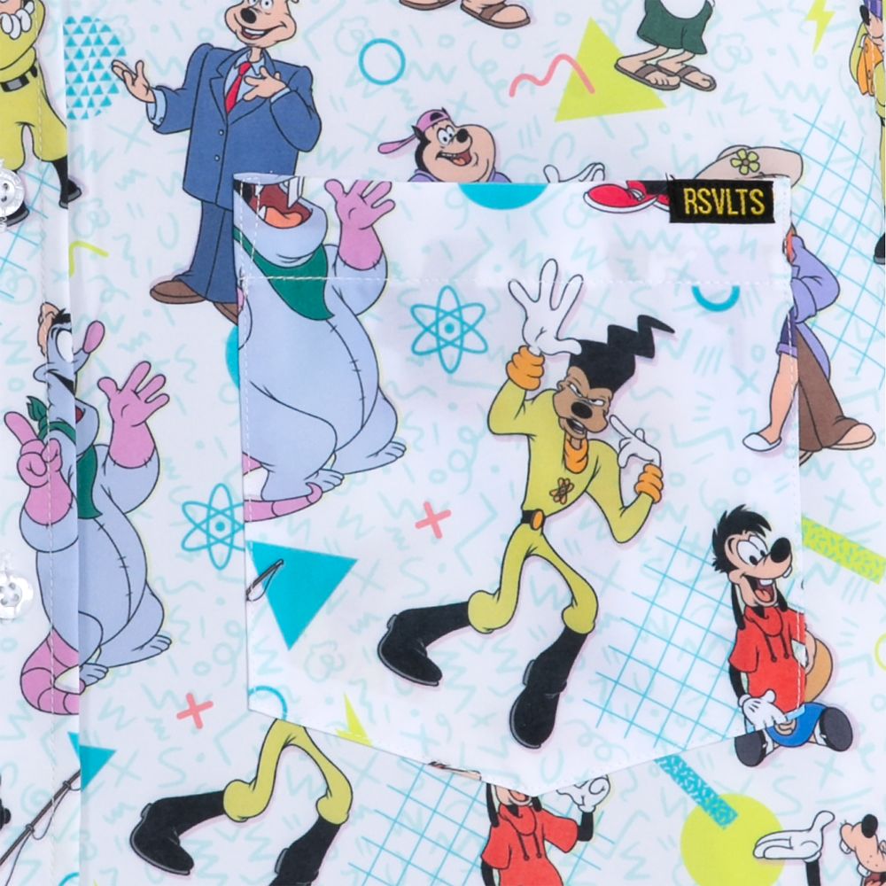 A Goofy Movie Cast Button Down Shirt for Men by RSVLTS