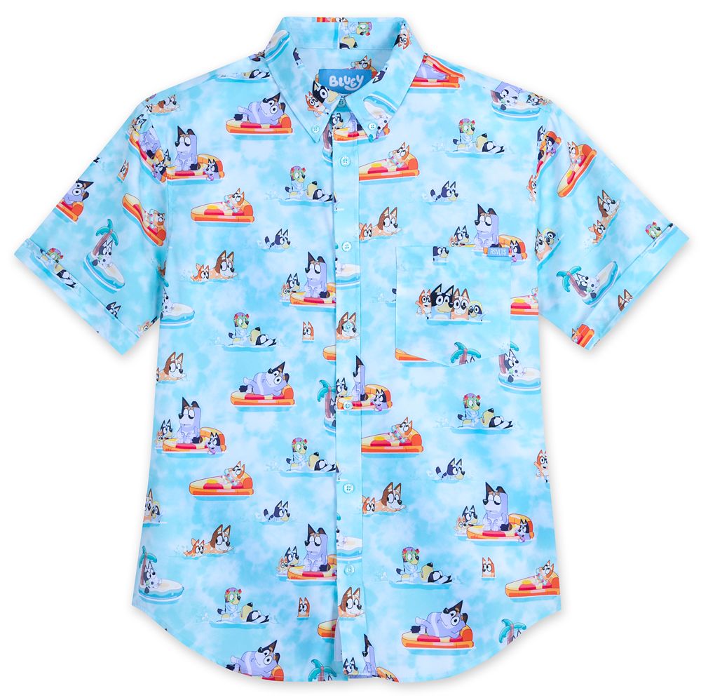 Bluey Everybody in the Pool Button Down Shirt for Men by RSVLTS Official shopDisney