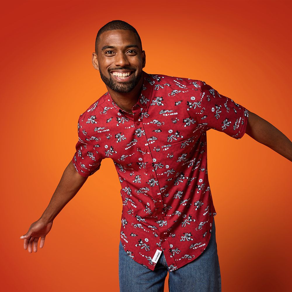 Pluto 95th Anniversary ''Mouse's Best Friend - Red'' Button Down Shirt for Men by RSVLTS - Exclusive
