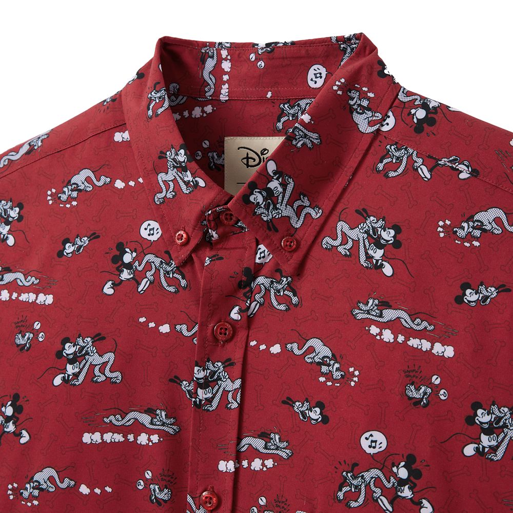 Pluto 95th Anniversary ''Mouse's Best Friend - Red'' Button Down Shirt for Men by RSVLTS - Exclusive