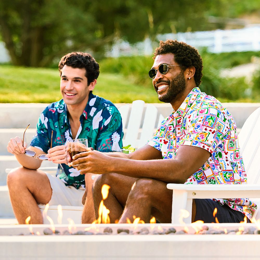 Mickey Mouse Tropical Watercolor Button Down Shirt for Men by RSVLTS &ndash; Exclusive