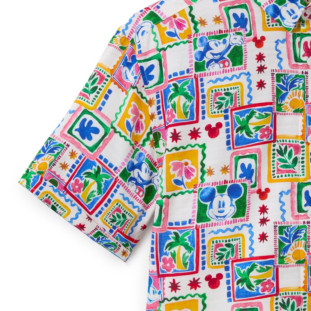 Mickey Mouse Tropical Watercolor Button Down Shirt for Men by RSVLTS &ndash; Exclusive