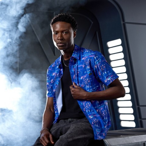 Мужские рубашки RSVLTS Star Wars Bounty Hunters Button Down Shirt for Men by