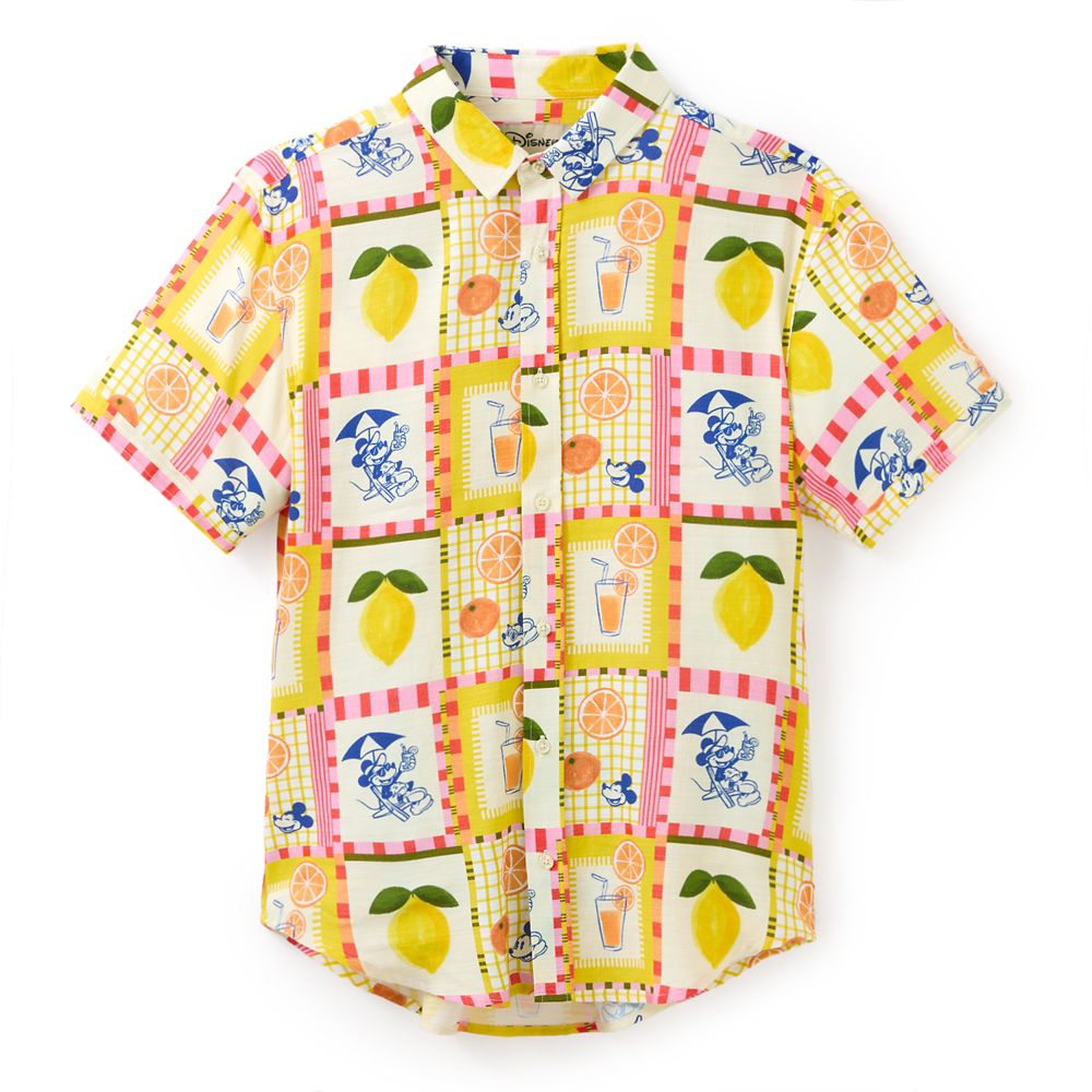 Mickey Mouse Oranges and Lemons Bamboo Button Down Shirt for Men by RSVLTS