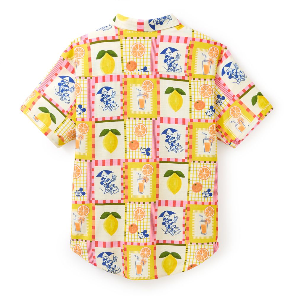 Mickey Mouse Oranges and Lemons Bamboo Button Down Shirt for Men by RSVLTS