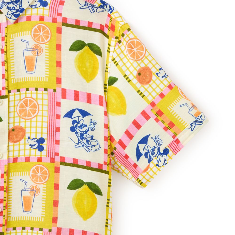 Mickey Mouse Oranges and Lemons Bamboo Button Down Shirt for Men by RSVLTS